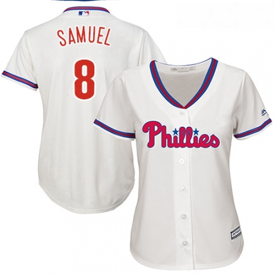 Womens Majestic Philadelphia Phillies 8 Juan Samuel Replica Cream Alternate Cool Base MLB Jersey Womens Majestic Philadelphia Phillies 8 Juan Samuel Replica Cream Alternate Cool Base MLB Jersey