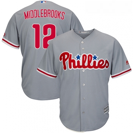 Youth Majestic Philadelphia Phillies 12 Will Middlebrooks Authentic Grey Road Cool Base MLB Jersey Youth Majestic Philadelphia Phillies 12 Will Middlebrooks Authentic Grey Road Cool Base MLB Jersey