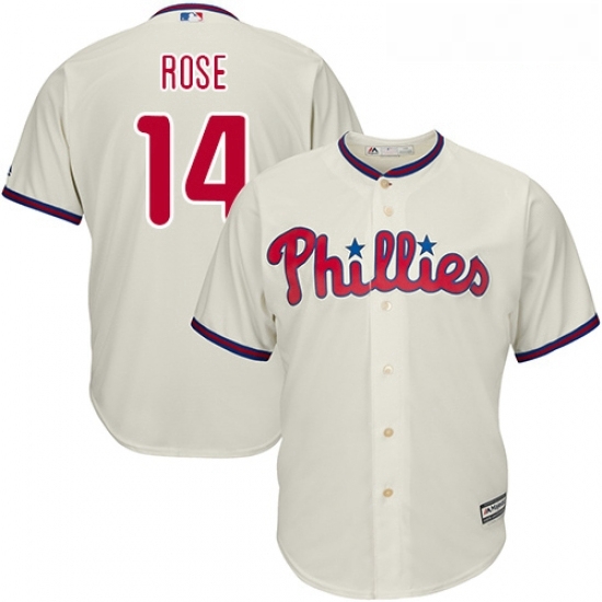 Youth Majestic Philadelphia Phillies 14 Pete Rose Replica Cream Alternate Cool Base MLB Jersey Youth Majestic Philadelphia Phillies 14 Pete Rose Replica Cream Alternate Cool Base MLB Jersey