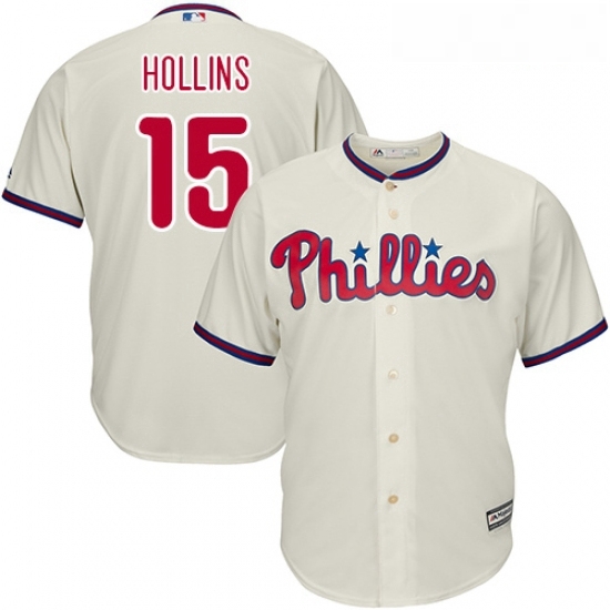 Youth Majestic Philadelphia Phillies 15 Dave Hollins Authentic Cream Alternate Cool Base MLB Jersey Youth Majestic Philadelphia Phillies 15 Dave Hollins Authentic Cream Alternate Cool Base MLB Jersey