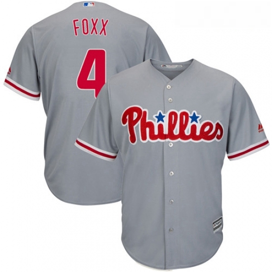Youth Majestic Philadelphia Phillies 4 Jimmy Foxx Replica Grey Road Cool Base MLB Jersey Youth Majestic Philadelphia Phillies 4 Jimmy Foxx Replica Grey Road Cool Base MLB Jersey