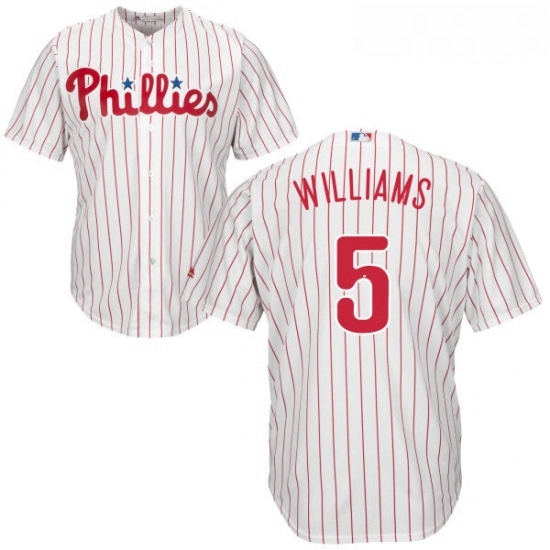 Youth Majestic Philadelphia Phillies 5 Nick Williams Replica WhiteRed Strip Home Cool Base MLB Jersey Youth Majestic Philadelphia Phillies 5 Nick Williams Replica WhiteRed Strip Home Cool Base MLB Jersey