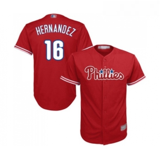 Youth Philadelphia Phillies 16 Cesar Hernandez Replica Red Alternate Cool Base Baseball Jersey Youth Philadelphia Phillies 16 Cesar Hernandez Replica Red Alternate Cool Base Baseball Jersey
