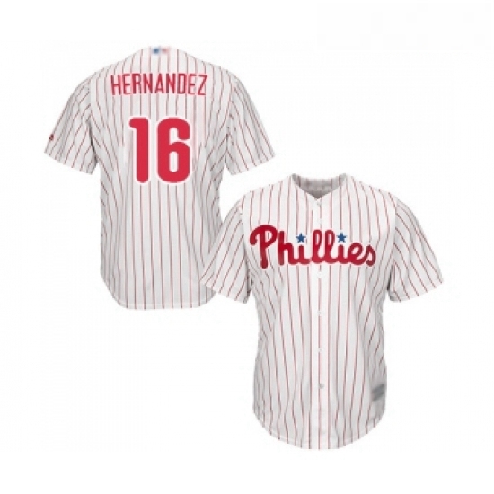 Youth Philadelphia Phillies 16 Cesar Hernandez Replica White Red Strip Home Cool Base Baseball Jersey Youth Philadelphia Phillies 16 Cesar Hernandez Replica White Red Strip Home Cool Base Baseball Jersey