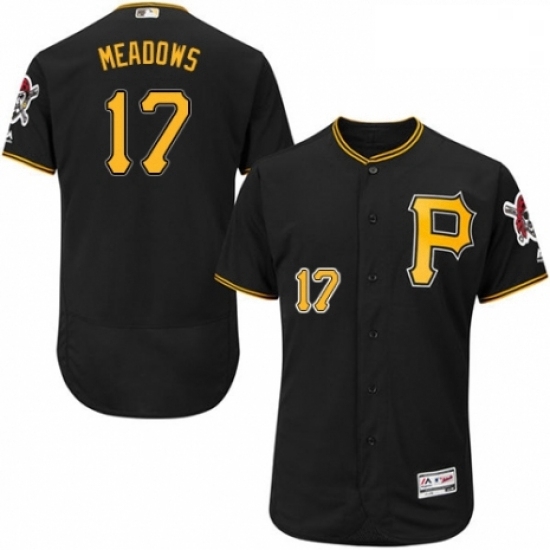 Mens Majestic Pittsburgh Pirates 17 Austin Meadows Black Alternate Flex Base Authentic Collection MLB Jersey Mens Majestic Pittsburgh Pirates 17 Austin Meadows Black Alternate Flex Base Authentic Collection MLB Jersey