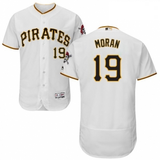 Mens Majestic Pittsburgh Pirates 19 Colin Moran White Home Flex Base Authentic Collection MLB Jersey Mens Majestic Pittsburgh Pirates 19 Colin Moran White Home Flex Base Authentic Collection MLB Jersey