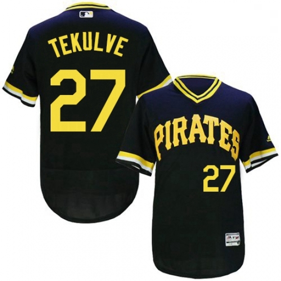 Mens Majestic Pittsburgh Pirates 27 Kent Tekulve Black Flexbase Authentic Collection Cooperstown MLB Jersey Mens Majestic Pittsburgh Pirates 27 Kent Tekulve Black Flexbase Authentic Collection Cooperstown MLB Jersey
