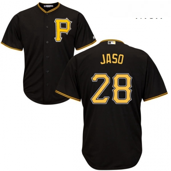 Mens Majestic Pittsburgh Pirates 28 John Jaso Replica Black Alternate Cool Base MLB Jersey Mens Majestic Pittsburgh Pirates 28 John Jaso Replica Black Alternate Cool Base MLB Jersey