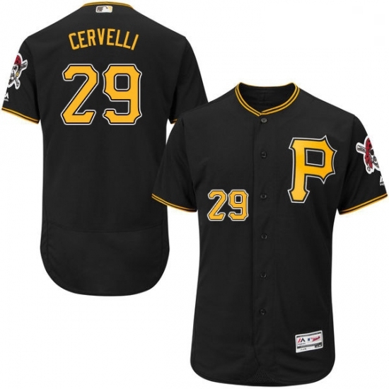 Mens Majestic Pittsburgh Pirates 29 Francisco Cervelli Black Alternate Flex Base Authentic Collection MLB Jersey Mens Majestic Pittsburgh Pirates 29 Francisco Cervelli Black Alternate Flex Base Authentic Collection MLB Jersey