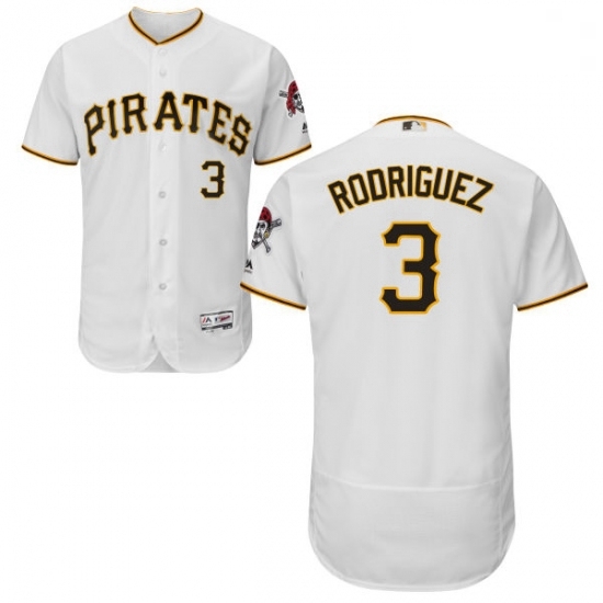 Mens Majestic Pittsburgh Pirates 3 Sean Rodriguez White Flexbase Authentic Collection MLB Jersey Mens Majestic Pittsburgh Pirates 3 Sean Rodriguez White Flexbase Authentic Collection MLB Jersey