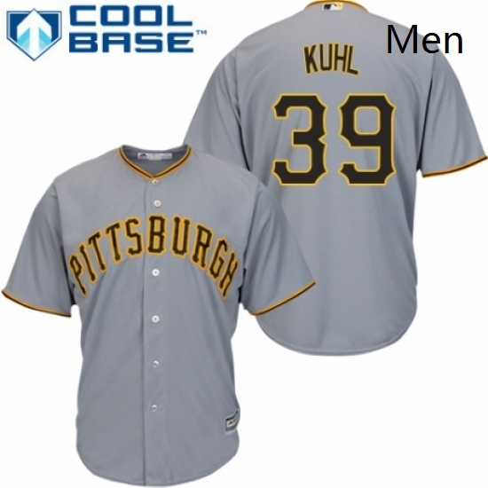 Mens Majestic Pittsburgh Pirates 39 Chad Kuhl Replica Grey Road Cool Base MLB Jersey Mens Majestic Pittsburgh Pirates 39 Chad Kuhl Replica Grey Road Cool Base MLB Jersey