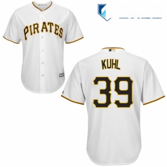 Mens Majestic Pittsburgh Pirates 39 Chad Kuhl Replica White Home Cool Base MLB Jersey Mens Majestic Pittsburgh Pirates 39 Chad Kuhl Replica White Home Cool Base MLB Jersey