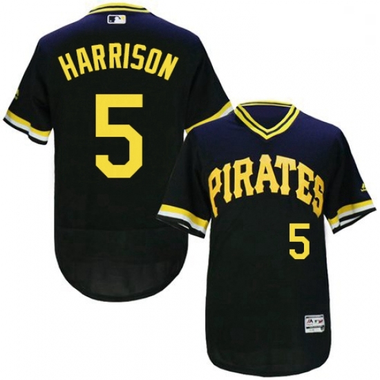 Mens Majestic Pittsburgh Pirates 5 Josh Harrison Black Flexbase Authentic Collection Cooperstown MLB Jersey Mens Majestic Pittsburgh Pirates 5 Josh Harrison Black Flexbase Authentic Collection Cooperstown MLB Jersey