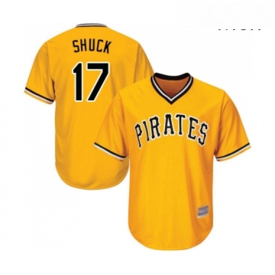 Mens Pittsburgh Pirates 17 JB Shuck Replica Gold Alternate Cool Base Baseball Jersey Mens Pittsburgh Pirates 17 JB Shuck Replica Gold Alternate Cool Base Baseball Jersey