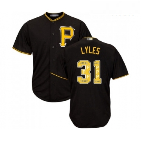 Mens Pittsburgh Pirates 31 Jordan Lyles Authentic Black Team Logo Fashion Cool Base Baseball Jersey Mens Pittsburgh Pirates 31 Jordan Lyles Authentic Black Team Logo Fashion Cool Base Baseball Jersey