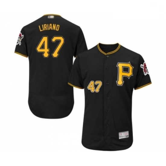Mens Pittsburgh Pirates 47 Francisco Liriano Black Alternate Flex Base Authentic Collection Baseball Jersey Mens Pittsburgh Pirates 47 Francisco Liriano Black Alternate Flex Base Authentic Collection Baseball Jersey