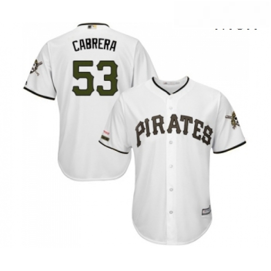 Mens Pittsburgh Pirates 53 Melky Cabrera Replica White Alternate Cool Base Baseball Jersey Mens Pittsburgh Pirates 53 Melky Cabrera Replica White Alternate Cool Base Baseball Jersey