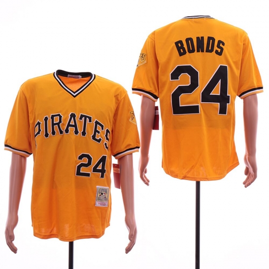 Pirates 24 Barry Bonds Orange Cooperstown Collection Jersey Pirates 24 Barry Bonds Orange Cooperstown Collection Jersey