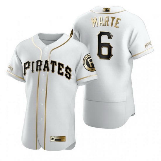 Pittsburgh Pirates 6 Starling Marte White Nike Mens Authentic Golden Edition MLB Jersey Pittsburgh Pirates 6 Starling Marte White Nike Mens Authentic Golden Edition MLB Jersey