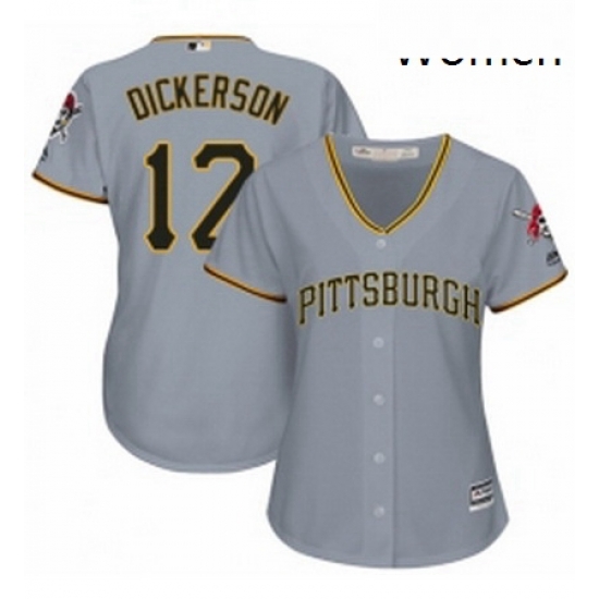 Womens Majestic Pittsburgh Pirates 12 Corey Dickerson Authentic Grey Road Cool Base MLB Jersey Womens Majestic Pittsburgh Pirates 12 Corey Dickerson Authentic Grey Road Cool Base MLB Jersey