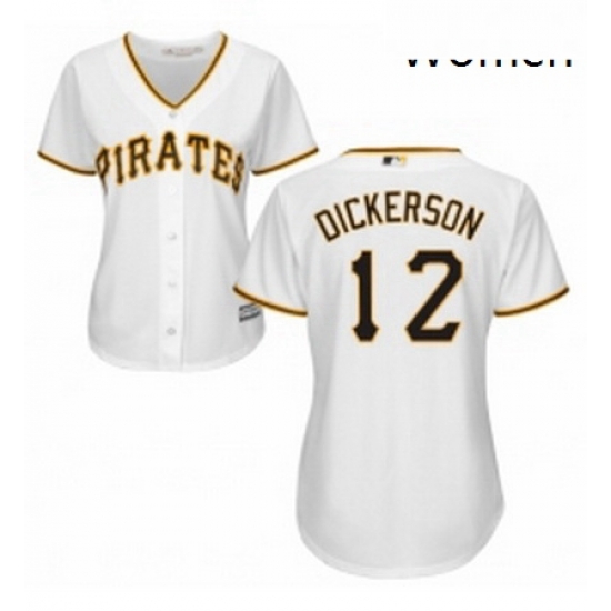 Womens Majestic Pittsburgh Pirates 12 Corey Dickerson Authentic White Home Cool Base MLB Jersey Womens Majestic Pittsburgh Pirates 12 Corey Dickerson Authentic White Home Cool Base MLB Jersey