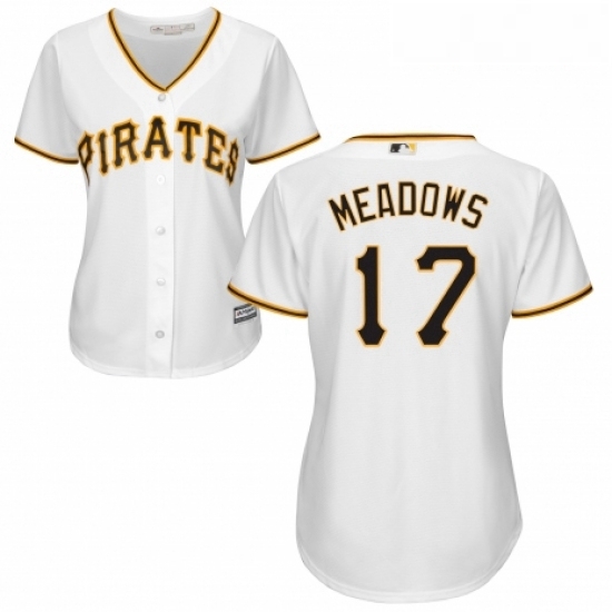 Womens Majestic Pittsburgh Pirates 17 Austin Meadows Authentic White Home Cool Base MLB Jersey Womens Majestic Pittsburgh Pirates 17 Austin Meadows Authentic White Home Cool Base MLB Jersey