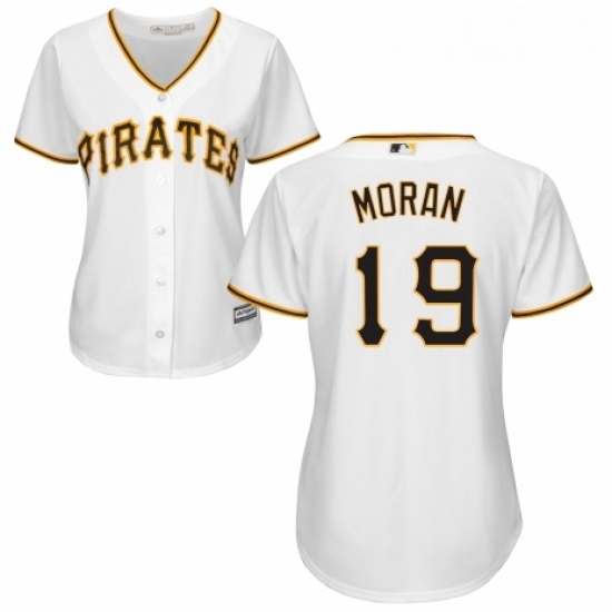 Womens Majestic Pittsburgh Pirates 19 Colin Moran Authentic White Home Cool Base MLB Jersey Womens Majestic Pittsburgh Pirates 19 Colin Moran Authentic White Home Cool Base MLB Jersey