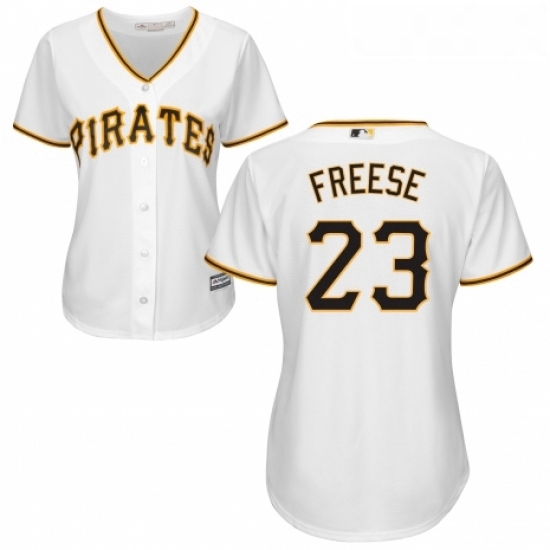 Womens Majestic Pittsburgh Pirates 23 David Freese Authentic White Home Cool Base MLB Jersey Womens Majestic Pittsburgh Pirates 23 David Freese Authentic White Home Cool Base MLB Jersey