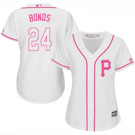 Womens Majestic Pittsburgh Pirates 24 Barry Bonds Authentic White Fashion Cool Base MLB Jersey Womens Majestic Pittsburgh Pirates 24 Barry Bonds Authentic White Fashion Cool Base MLB Jersey