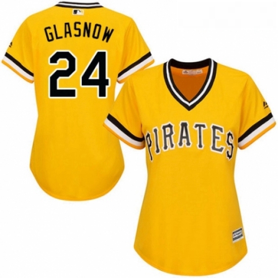 Womens Majestic Pittsburgh Pirates 24 Tyler Glasnow Replica Gold Alternate Cool Base MLB Jersey Womens Majestic Pittsburgh Pirates 24 Tyler Glasnow Replica Gold Alternate Cool Base MLB Jersey