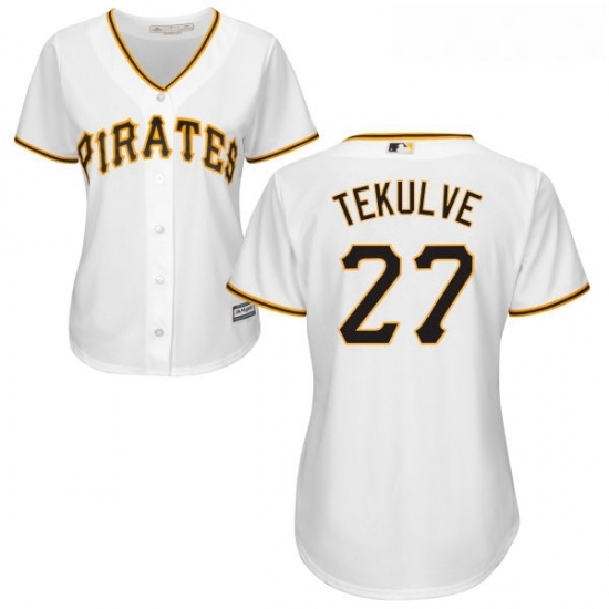 Womens Majestic Pittsburgh Pirates 27 Kent Tekulve Replica White Home Cool Base MLB Jersey Womens Majestic Pittsburgh Pirates 27 Kent Tekulve Replica White Home Cool Base MLB Jersey