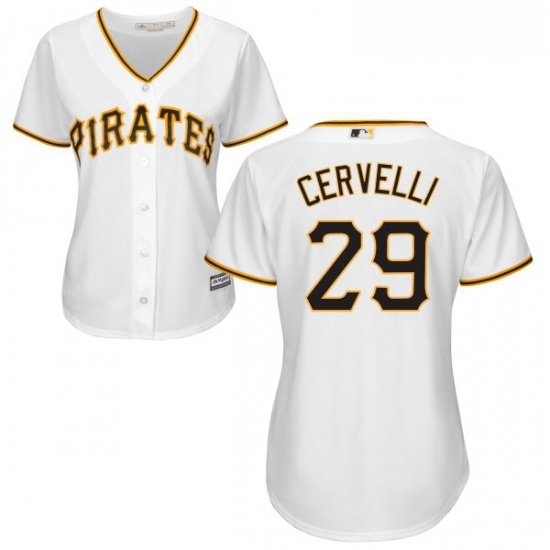 Womens Majestic Pittsburgh Pirates 29 Francisco Cervelli Authentic White Home Cool Base MLB Jersey Womens Majestic Pittsburgh Pirates 29 Francisco Cervelli Authentic White Home Cool Base MLB Jersey