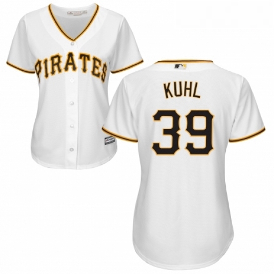 Womens Majestic Pittsburgh Pirates 39 Chad Kuhl Authentic White Home Cool Base MLB Jersey Womens Majestic Pittsburgh Pirates 39 Chad Kuhl Authentic White Home Cool Base MLB Jersey