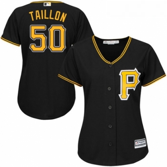 Womens Majestic Pittsburgh Pirates 50 Jameson Taillon Authentic Black Alternate Cool Base MLB Jersey Womens Majestic Pittsburgh Pirates 50 Jameson Taillon Authentic Black Alternate Cool Base MLB Jersey