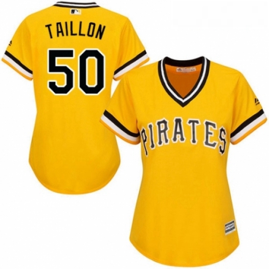 Womens Majestic Pittsburgh Pirates 50 Jameson Taillon Authentic Gold Alternate Cool Base MLB Jersey Womens Majestic Pittsburgh Pirates 50 Jameson Taillon Authentic Gold Alternate Cool Base MLB Jersey