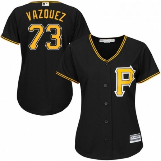 Womens Majestic Pittsburgh Pirates 73 Felipe Vazquez Authentic Black Alternate Cool Base MLB Jersey Womens Majestic Pittsburgh Pirates 73 Felipe Vazquez Authentic Black Alternate Cool Base MLB Jersey