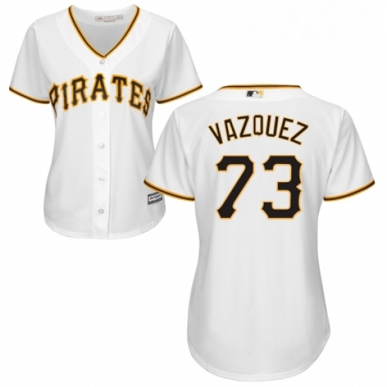 Womens Majestic Pittsburgh Pirates 73 Felipe Vazquez Replica White Home Cool Base MLB Jersey Womens Majestic Pittsburgh Pirates 73 Felipe Vazquez Replica White Home Cool Base MLB Jersey