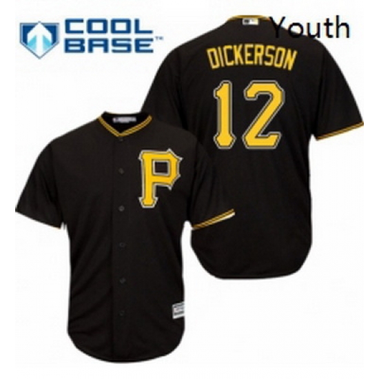 Youth Majestic Pittsburgh Pirates 12 Corey Dickerson Authentic Black Alternate Cool Base MLB Jersey Youth Majestic Pittsburgh Pirates 12 Corey Dickerson Authentic Black Alternate Cool Base MLB Jersey