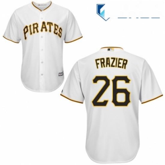 Youth Majestic Pittsburgh Pirates 26 Adam Frazier Replica White Home Cool Base MLB Jersey Youth Majestic Pittsburgh Pirates 26 Adam Frazier Replica White Home Cool Base MLB Jersey