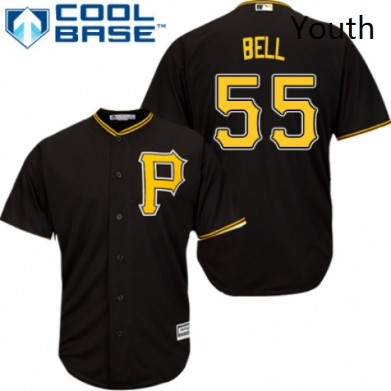 Youth Majestic Pittsburgh Pirates 55 Josh Bell Replica Black Alternate Cool Base MLB Jersey Youth Majestic Pittsburgh Pirates 55 Josh Bell Replica Black Alternate Cool Base MLB Jersey