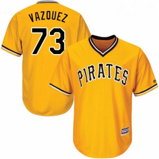 Youth Majestic Pittsburgh Pirates 73 Felipe Vazquez Authentic Gold Alternate Cool Base MLB Jersey Youth Majestic Pittsburgh Pirates 73 Felipe Vazquez Authentic Gold Alternate Cool Base MLB Jersey