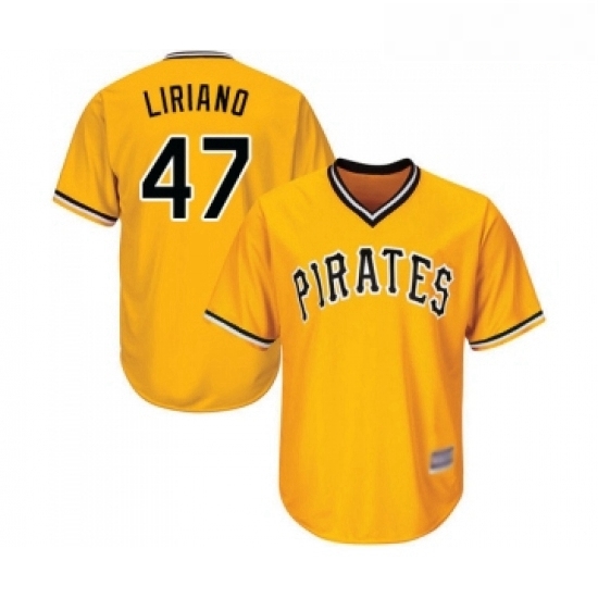 Youth Pittsburgh Pirates 47 Francisco Liriano Replica Gold Alternate Cool Base Baseball Jersey Youth Pittsburgh Pirates 47 Francisco Liriano Replica Gold Alternate Cool Base Baseball Jersey