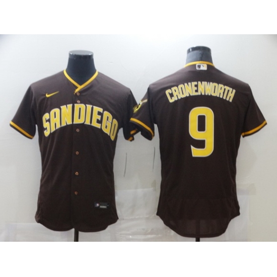 Men Nike San Diego Padres 9 CRONENWORTH Brown Tan Authentic Alternate Player Jersey Men Nike San Diego Padres 9 CRONENWORTH Brown Tan Authentic Alternate Player Jersey