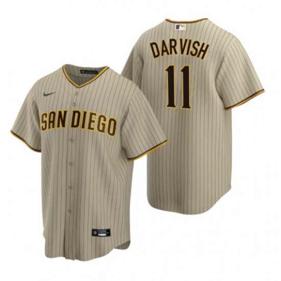 Men San Diego 11 San Diego Padres Yu Darvish Sand Brown Trade Alternate Coolbase Jersey Men San Diego 11 San Diego Padres Yu Darvish Sand Brown Trade Alternate Coolbase Jersey
