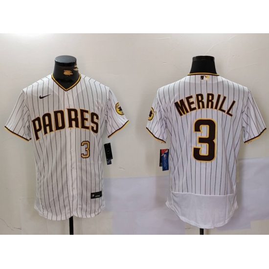 Men San Diego Padres 3 Jackson Merrill white Cool Base Stitched Baseball Jersey 013 Men San Diego Padres 3 Jackson Merrill white Cool Base Stitched Baseball Jersey 013