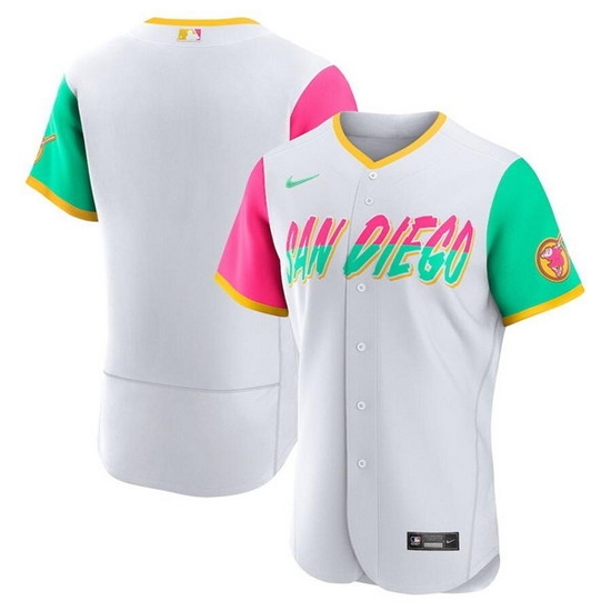 Men San Diego Padres Blank 2022 White City Connect Flex Base Stitched Baseball Jersey Men San Diego Padres Blank 2022 White City Connect Flex Base Stitched Baseball Jersey
