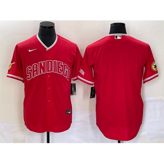 Men San Diego Padres Blank Red Cool Base Stitched Baseball Jersey Men San Diego Padres Blank Red Cool Base Stitched Baseball Jersey