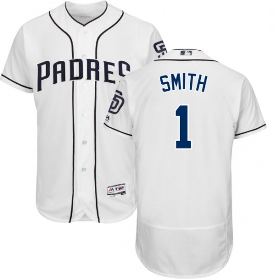 Mens Majestic San Diego Padres 1 Ozzie Smith White Home Flexbase Authentic Collection MLB Jersey Mens Majestic San Diego Padres 1 Ozzie Smith White Home Flexbase Authentic Collection MLB Jersey