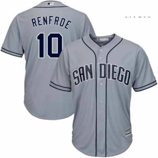 Mens Majestic San Diego Padres 10 Hunter Renfroe Replica Grey Road Cool Base MLB Jersey Mens Majestic San Diego Padres 10 Hunter Renfroe Replica Grey Road Cool Base MLB Jersey