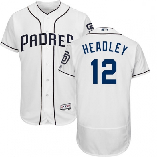 Mens Majestic San Diego Padres 12 Chase Headley White Home Flex Base Authentic Collection MLB Jersey Mens Majestic San Diego Padres 12 Chase Headley White Home Flex Base Authentic Collection MLB Jersey